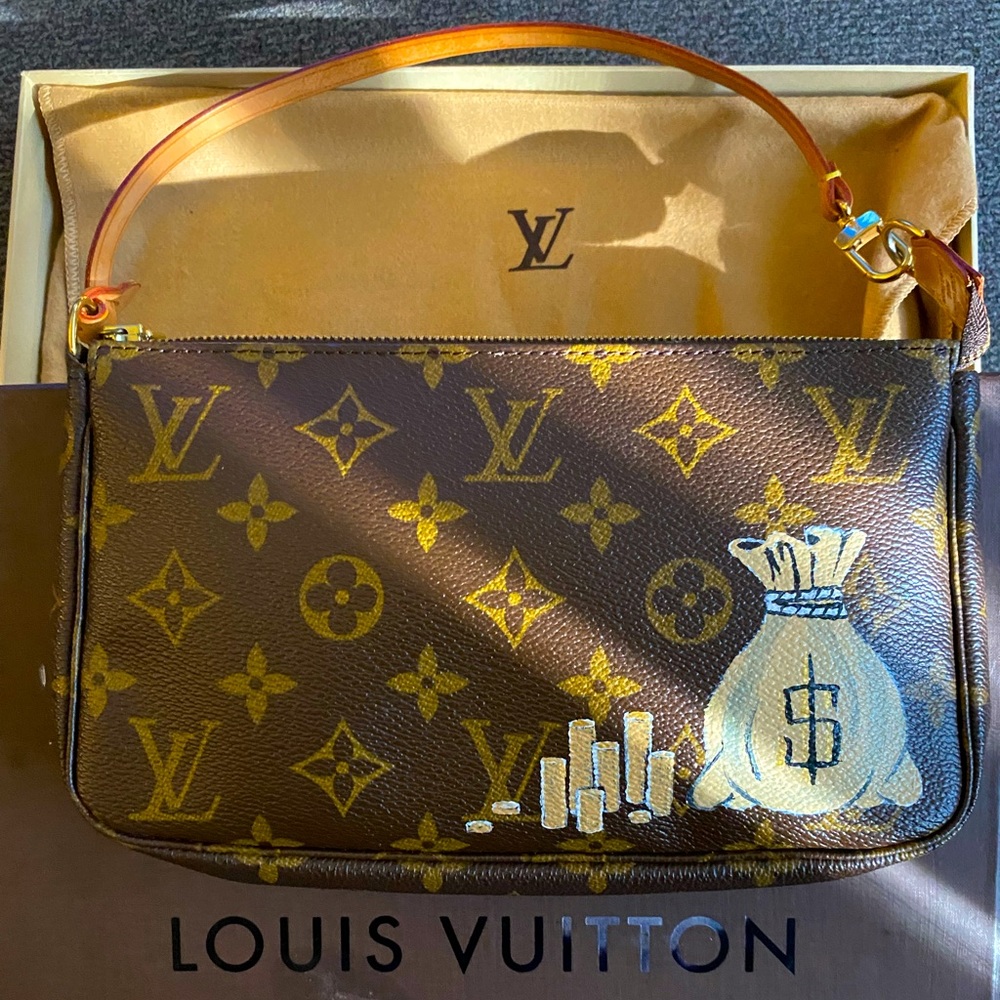 Louis Vuitton Pochette 1 of 1 Custom (Hand Painted)